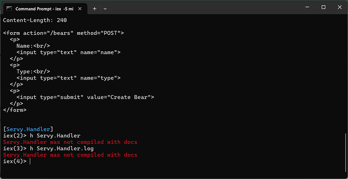 iex h command prompt